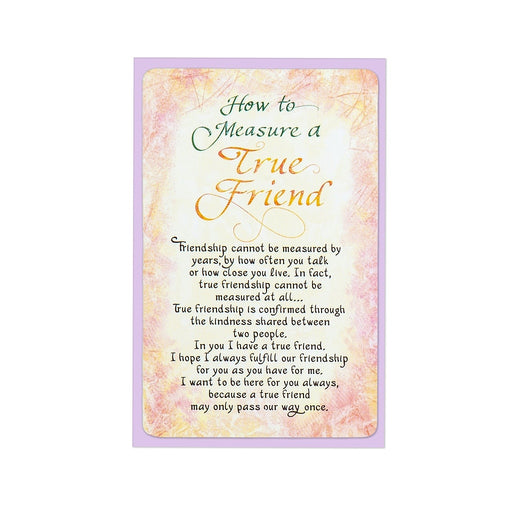 Blue Mountain Arts keepsake wallet card for a true friend with heartfelt verse, slim and lightweight, fits neatly in a wallet or purse