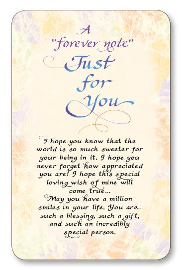 A Forever Note Just For You