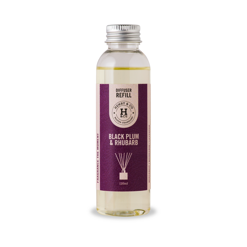 Henry & Co Reed Diffuser Refill - Black Plum & Rhubarb 120ml