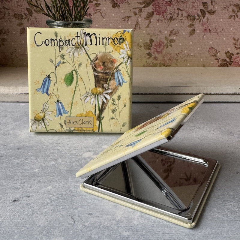 Fieldmouse And Flowers Compact Mirror
