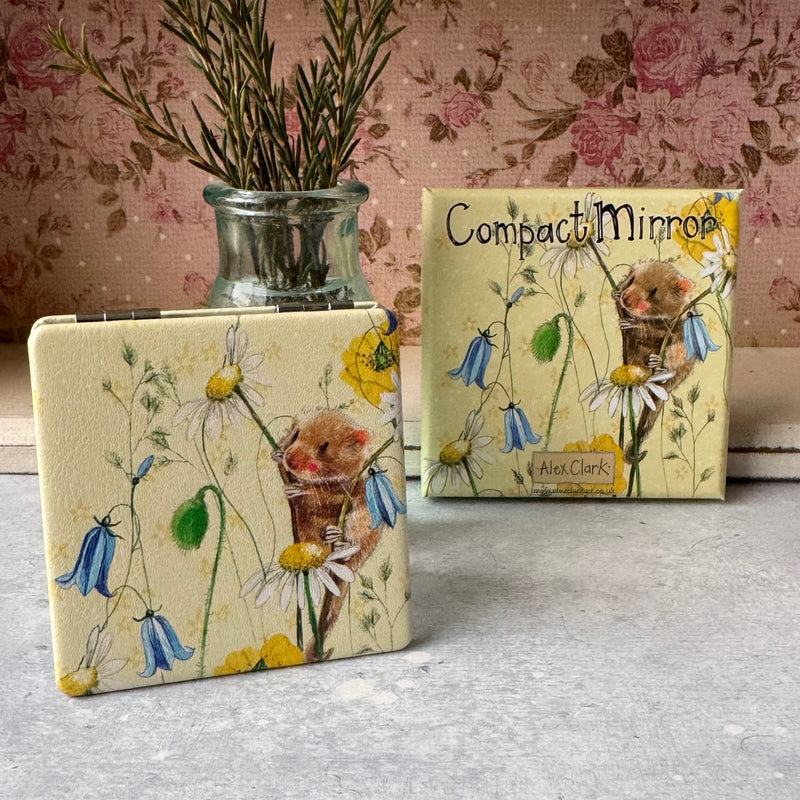 Fieldmouse And Flowers Compact Mirror