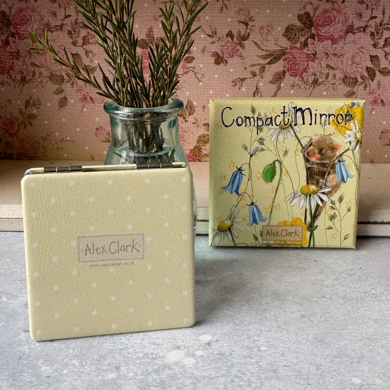 Fieldmouse And Flowers Compact Mirror