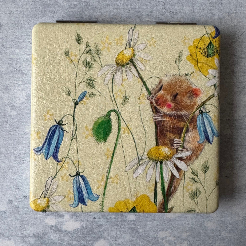 Fieldmouse And Flowers Compact Mirror