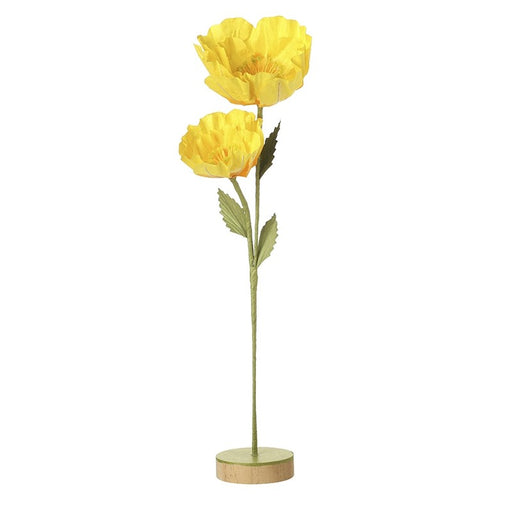 Yellow artificial flower display – 2 stem