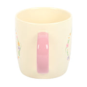 Floral duck ceramic mug – side view