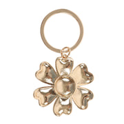 Yellow daisy enamel keyring – back view