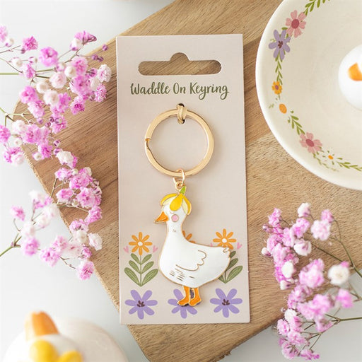 Waddle on duck keyring – lifestyle view