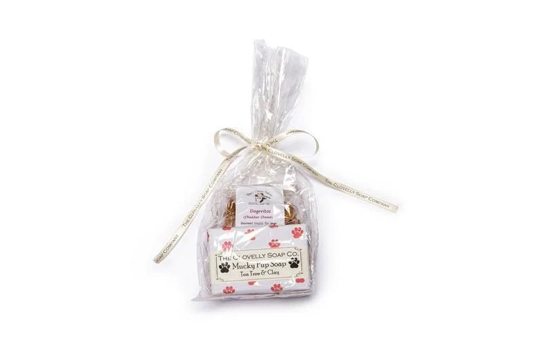 Handmade Clovelly Mucky Pup Soap & Biscuit Gift Set