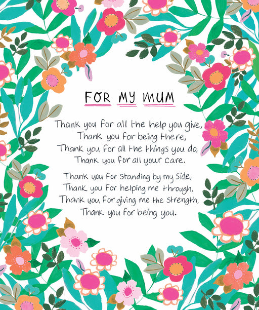 Mum Birthday card Thank You by Paper Salad