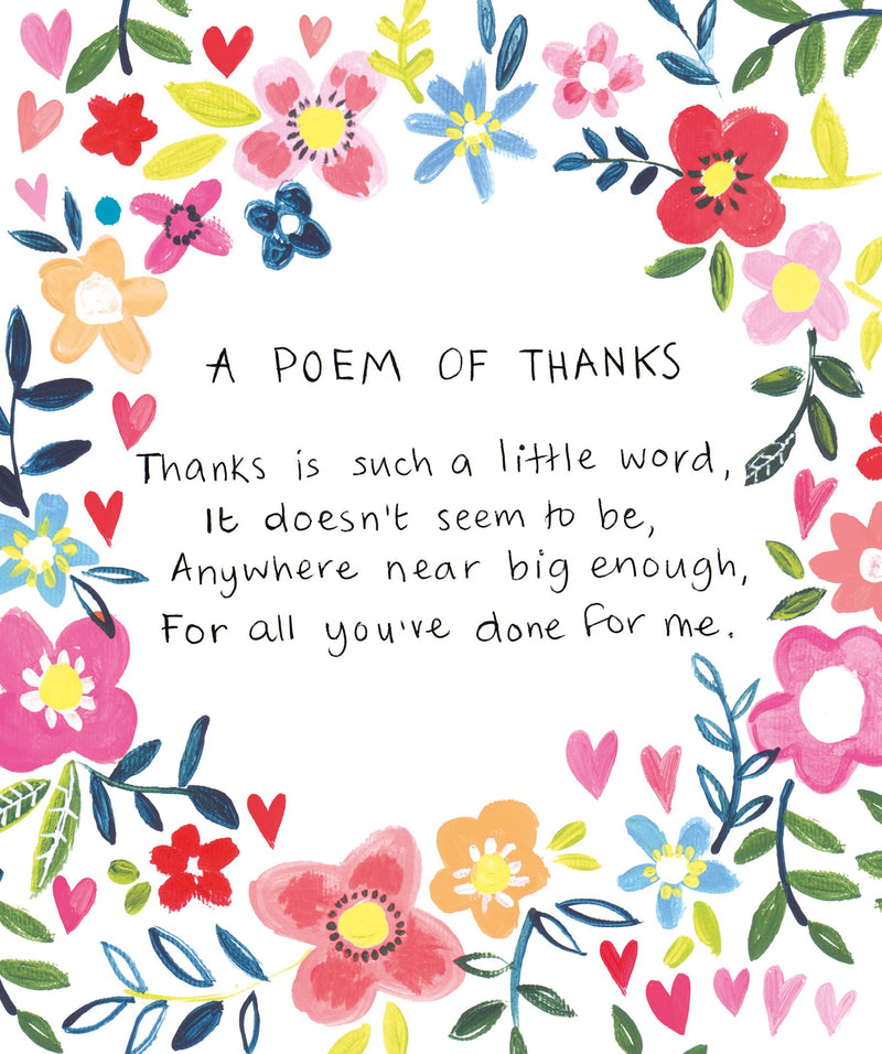 Thank You card A Poem of Thanks by Paper Salad