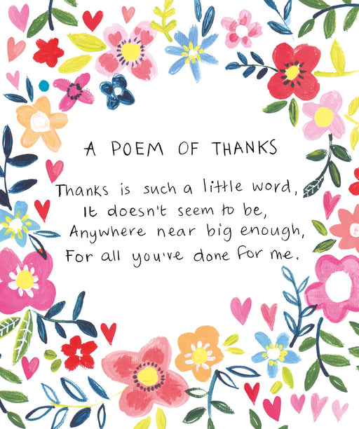 Thank You card A Poem of Thanks by Paper Salad