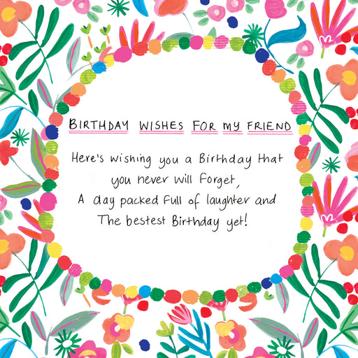 Birthday Wishes Friend Card by Paper Salad