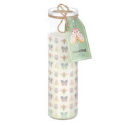 Floral Bug garden rose tube candle – front view