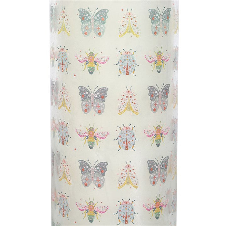 Floral Bug garden rose tube candle – detail view