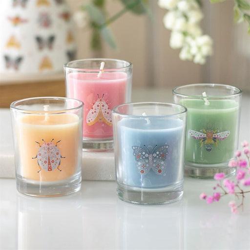 Floral Bug mandarin and bergamot set of 4 candles – lifestyle view