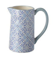 Blue tile pattern ceramic jug — design option 3