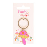 Funky Fungi mushroom keyring – front view