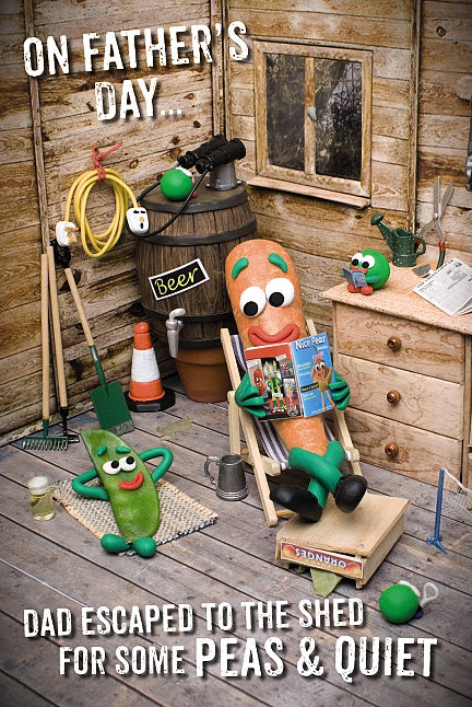 Fathers Day Card - Carrot in Shed