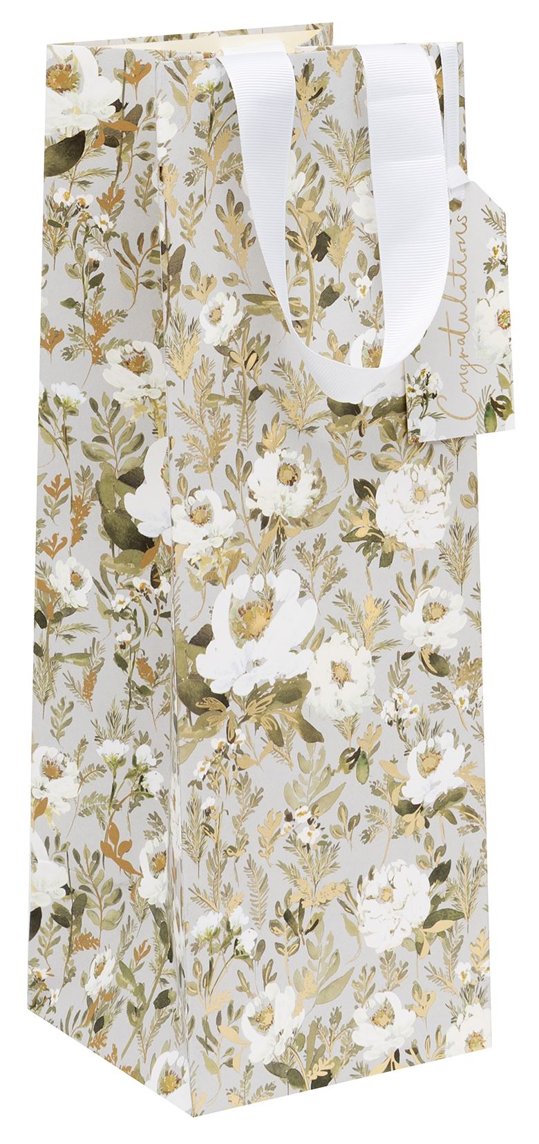 BAG BOTTLE XL CONGRATULATIONS FLORAL