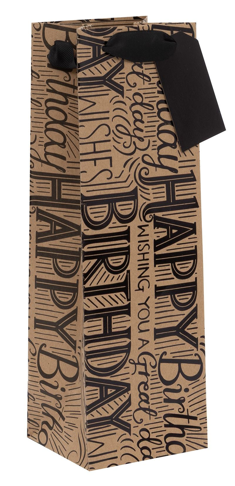 BAG BOTTLE KRAFTY BIRTHDAY