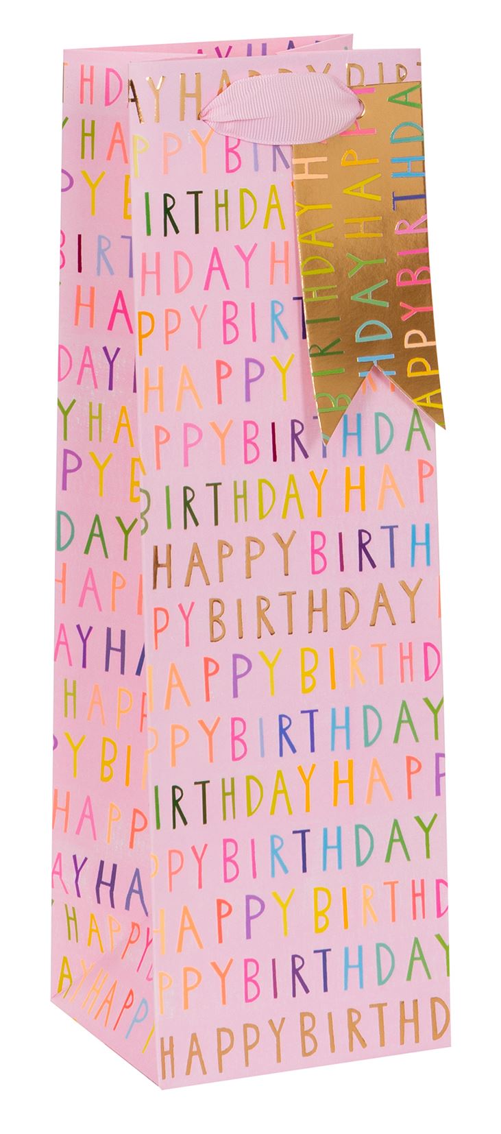 Bottle Bag PS Happy Birthday - Pink