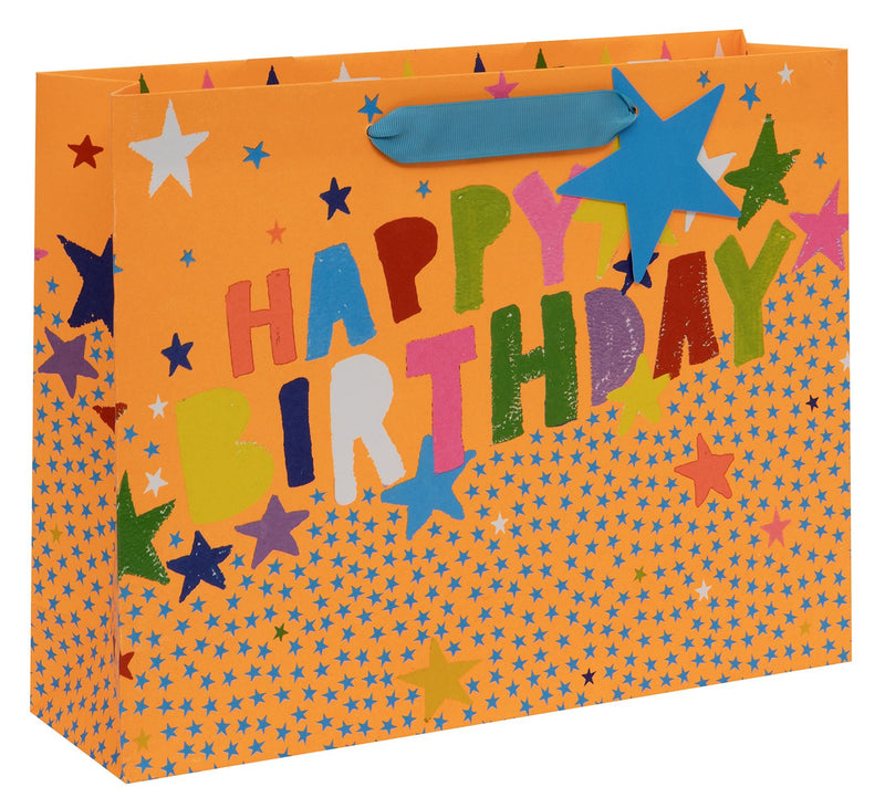 BAG LARGE LANDSCAPE HAPPY BIRTHDAY STARS