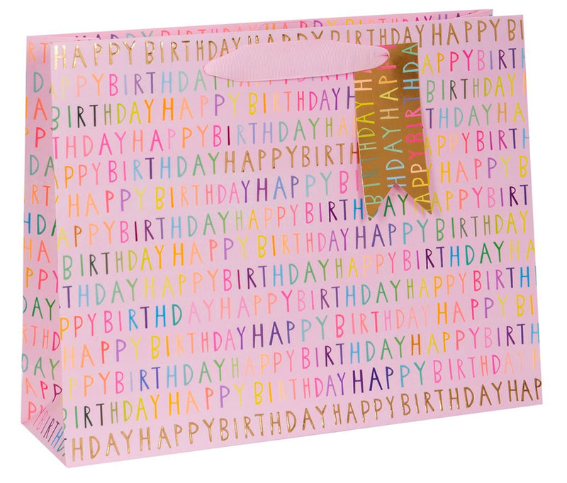 BAG LANDSCAPE LRG H BDAY PINK