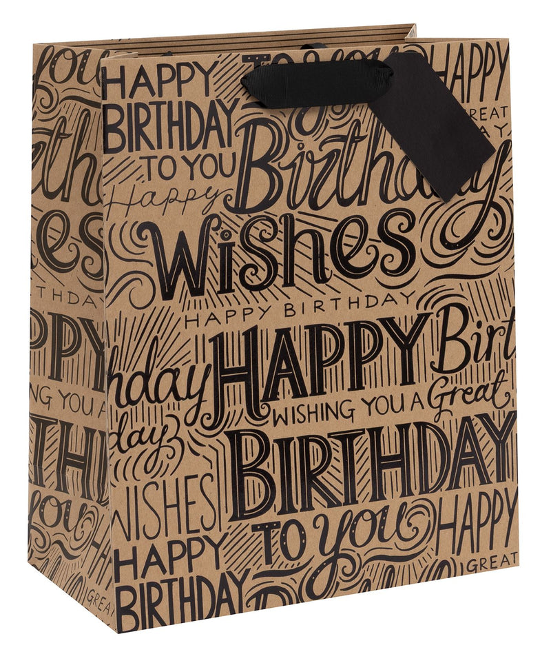 BAG LARGE KRAFTY BIRTHDAY