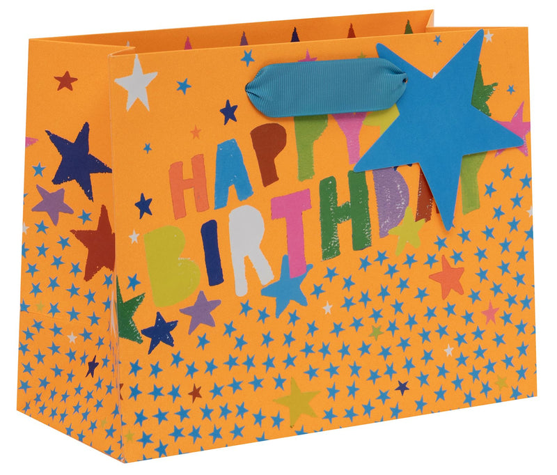 BAG MEDIUM LANDSCAPE HAPPY BIRTHDAY STARS
