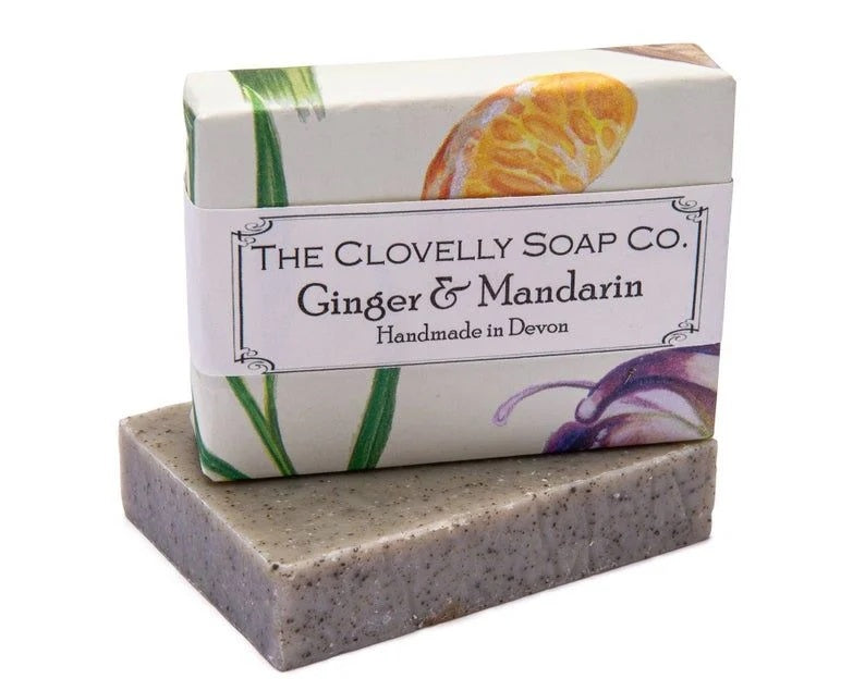 50g Handmade Clovelly Soap - Ginger, Mandarin & Dead Sea Mud