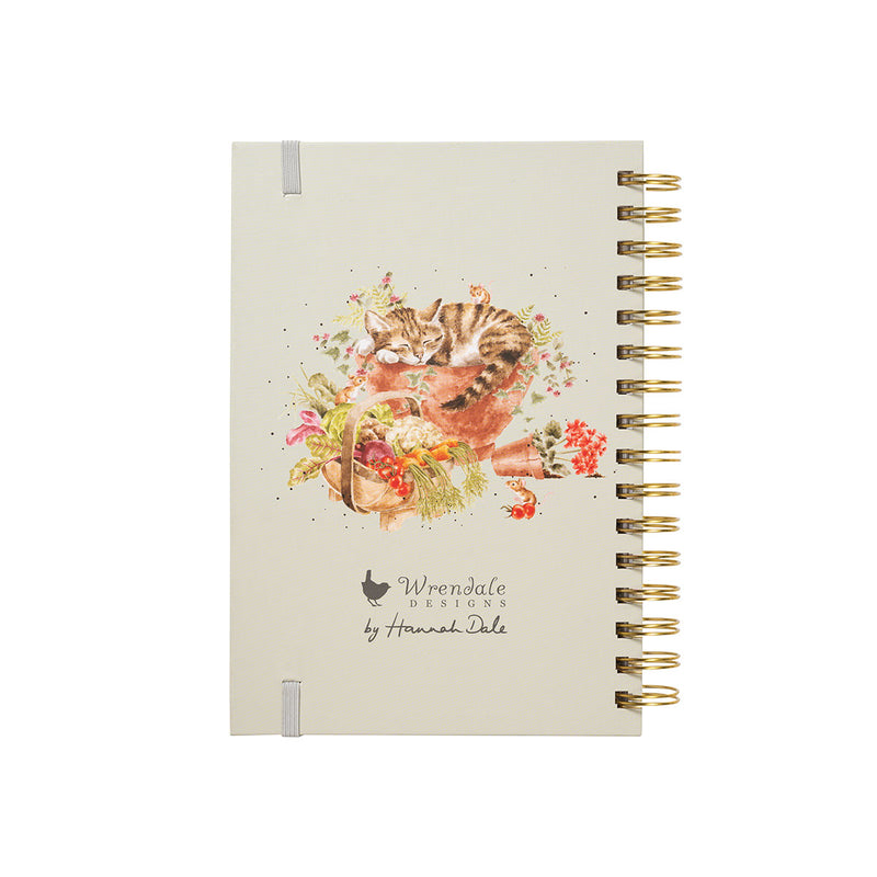 A5 Sleeping on the Job Border Collie and Rabbit Notebook