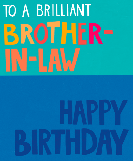 Brilliant Brother-in-Law birthday card by Paper Salad – blue backround