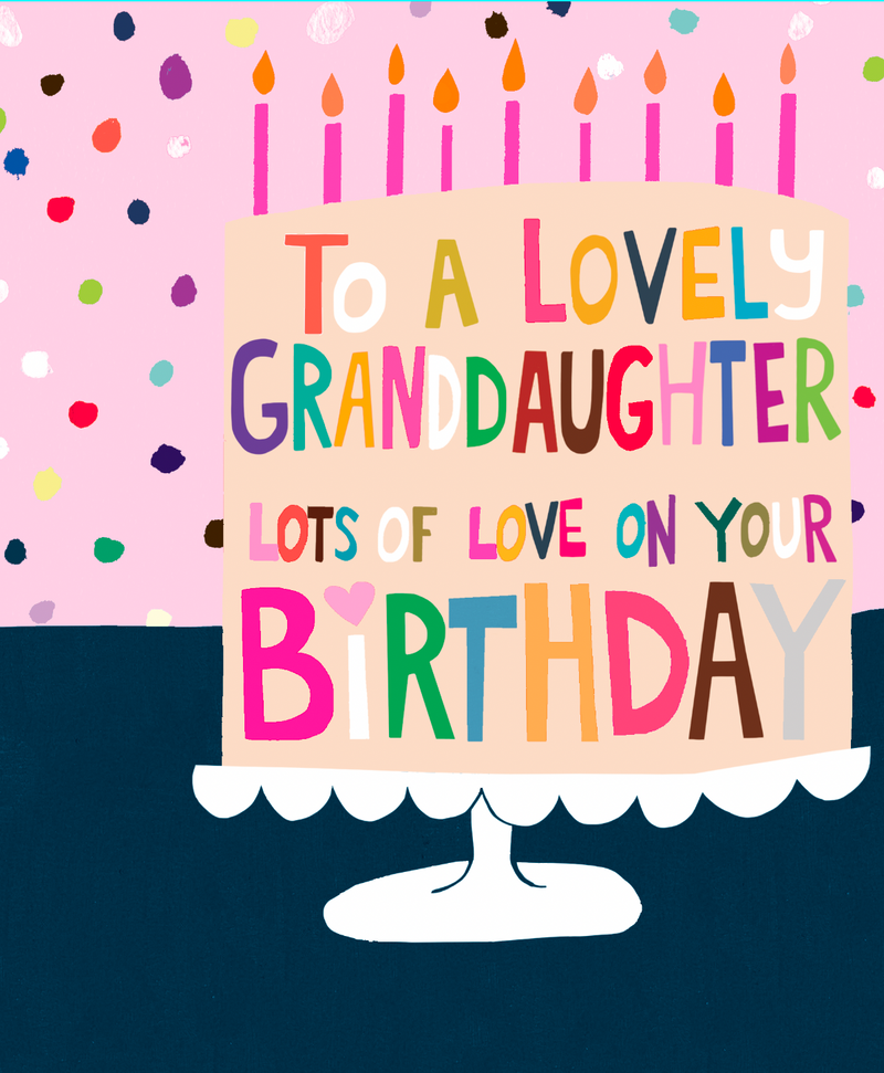 Lovely Granddaughter birthday card by Paper Salad