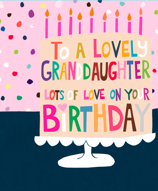 Lovely Granddaughter birthday card by Paper Salad