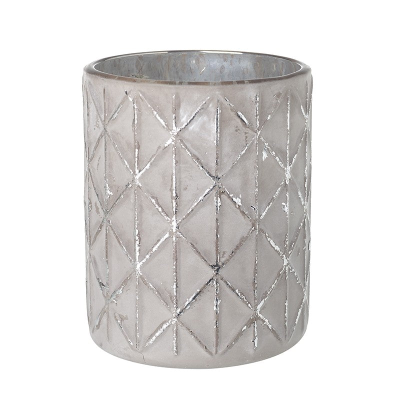 Frosty glass tea light holder