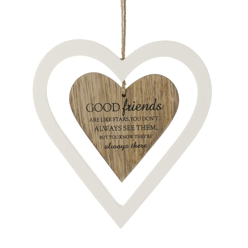 Hanging Heart Decoration - Good Friends