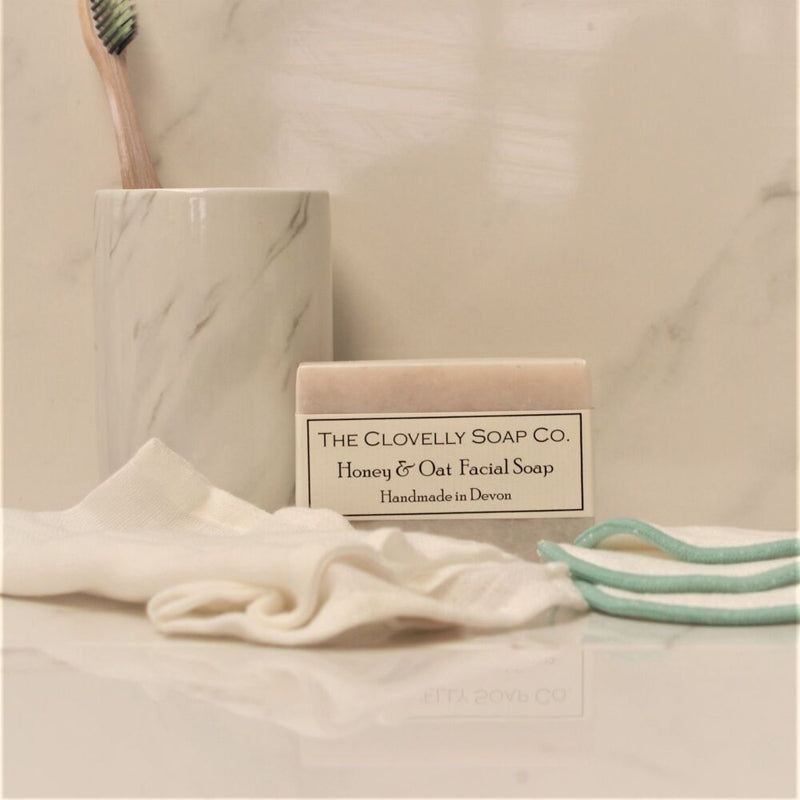 50g Handmade Clovelly Facial Soap - Honey & Oat Facial Soap
