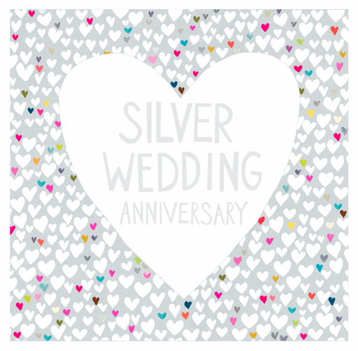 Silver Wedding Anniversary card by Paper Salad