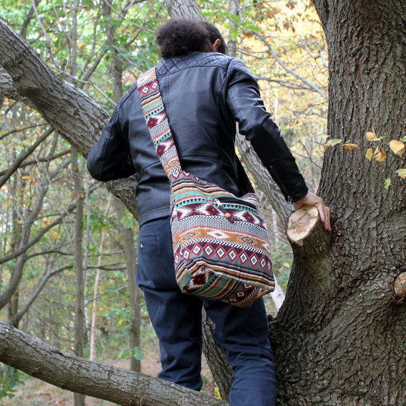 Jacquard Bag - Chocolate Cross Body Bag