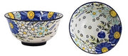 Tuscany Floral Ceramic Bowl with blue floral design inside and out