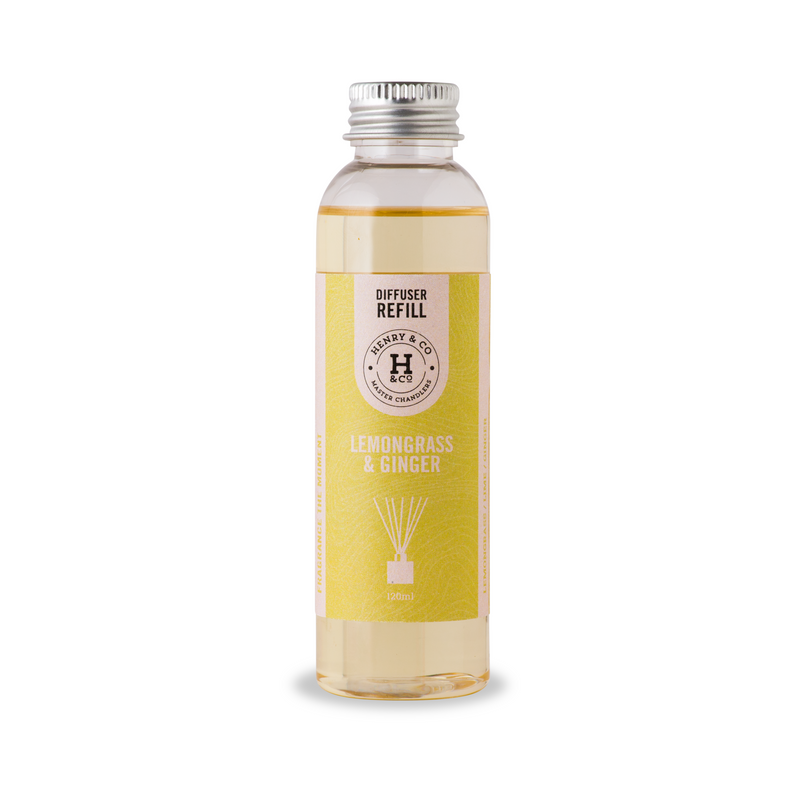 Henry & Co Reed Diffuser  Refill - Lemongrass & Ginger 120ml