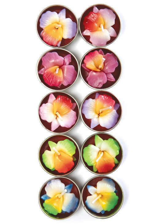 Lotus flower tealights pack of 10 – front view