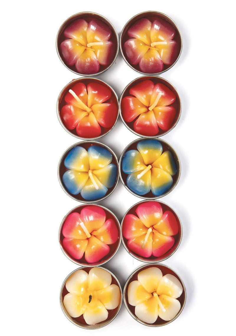 Lotus flower tealights pack of 10 – front view
