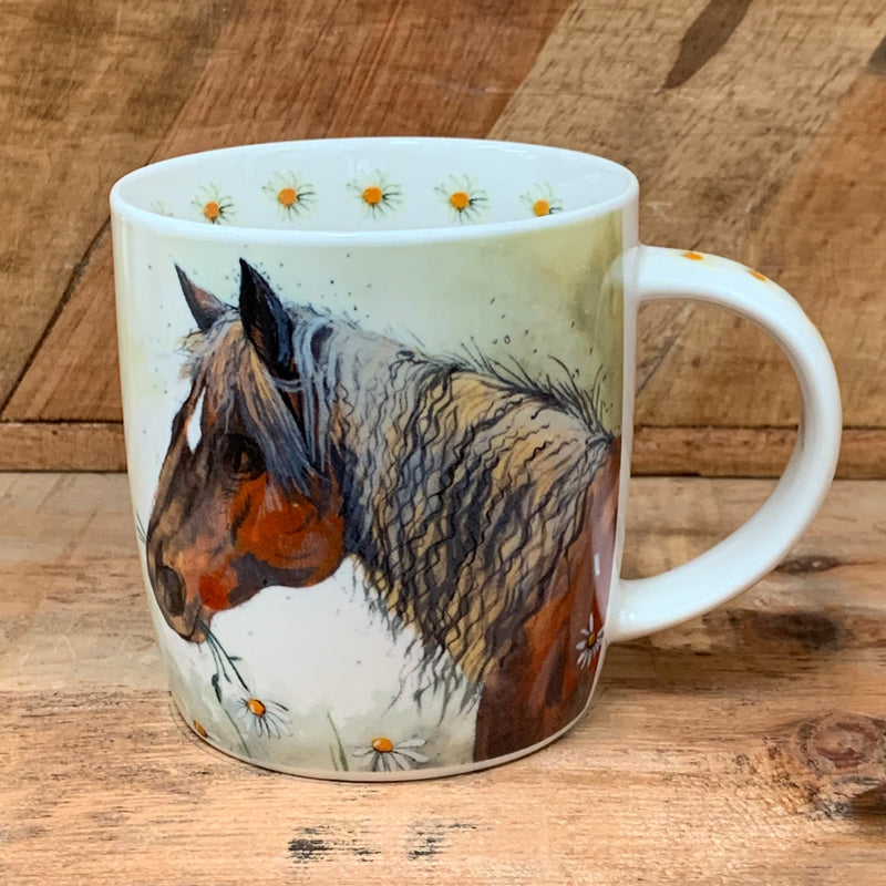 Horse And Flowers Mug