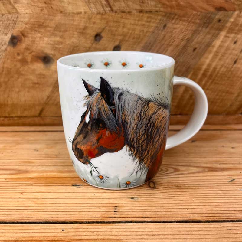 Horse And Flowers Mug