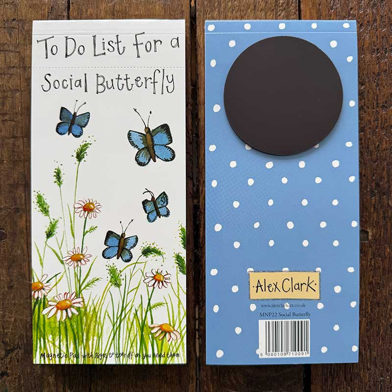 Social Butterfly Magnetic To Do List