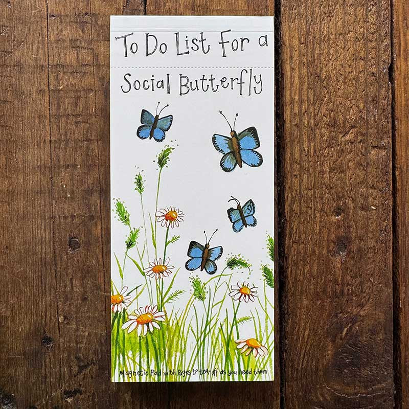 Social Butterfly Magnetic To Do List