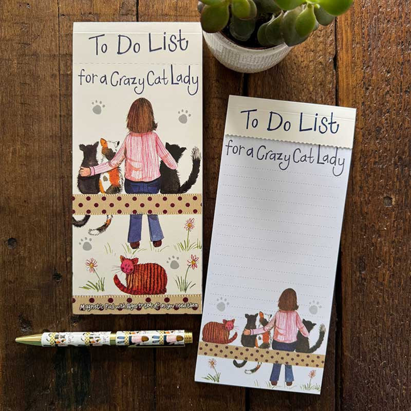 Crazy Cat Lady Magnetic To Do List