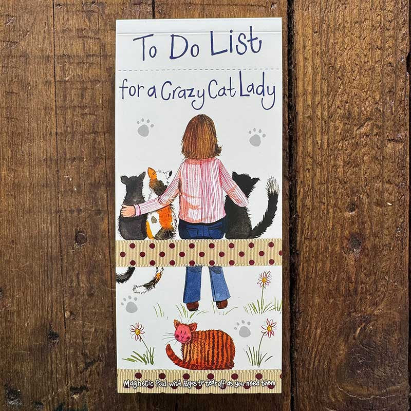 Crazy Cat Lady Magnetic To Do List