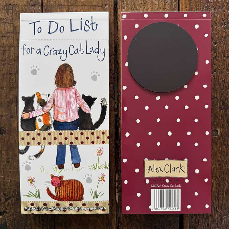 Crazy Cat Lady Magnetic To Do List